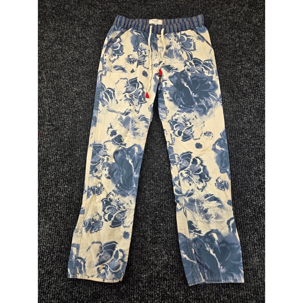 Gilly Hicks Sydney Sleep Blue White Floral Cotton Pajama Pants Small